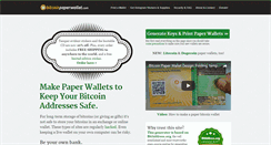 Desktop Screenshot of bitcoinpaperwallet.com