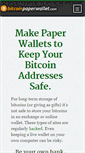 Mobile Screenshot of bitcoinpaperwallet.com